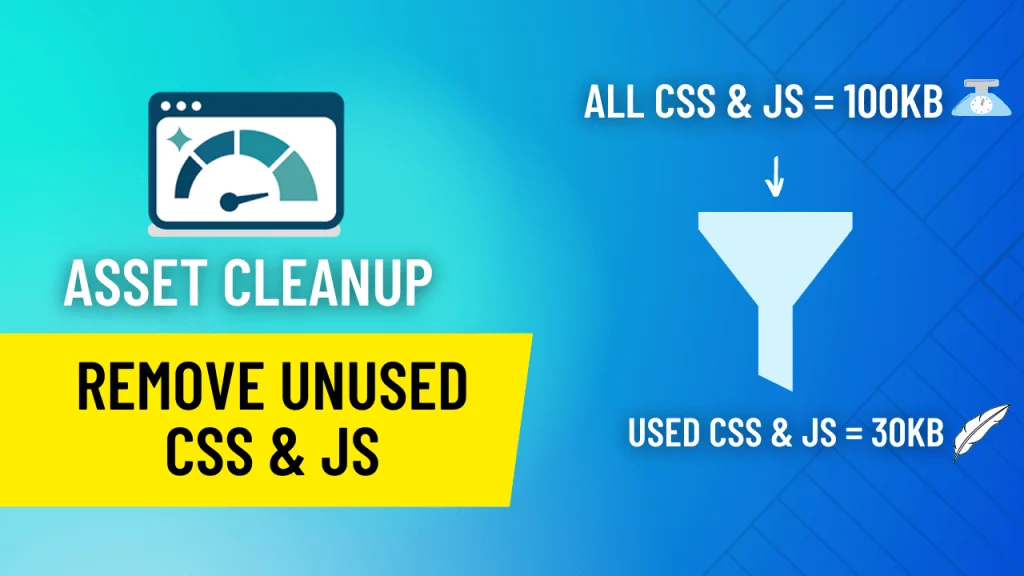 Remove unused css and js using Asset cleanup plugin